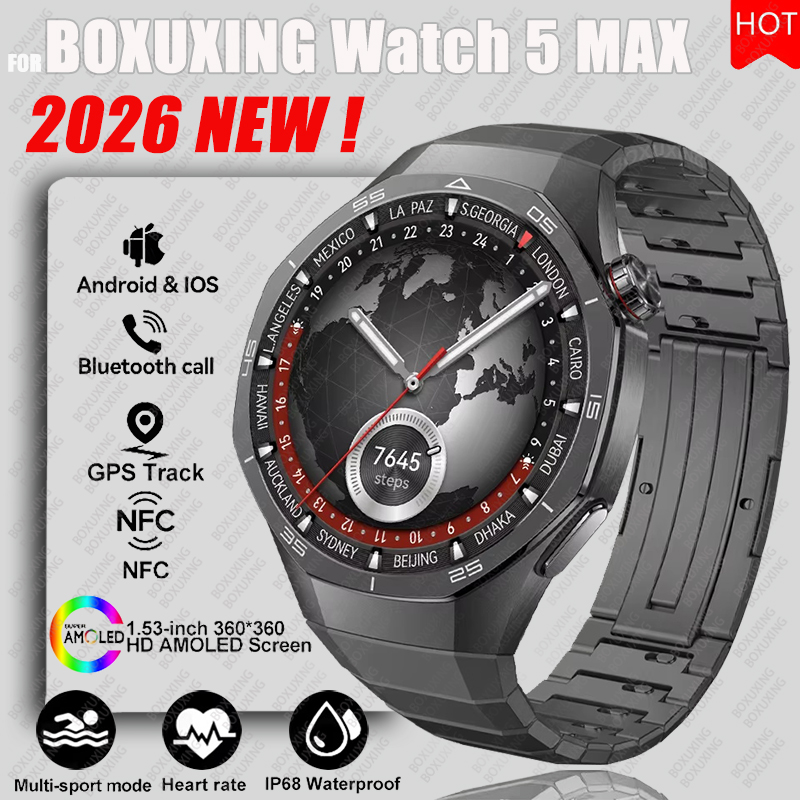Smartwatch Faces - 2026 novo boxuxing relógio 5 max
