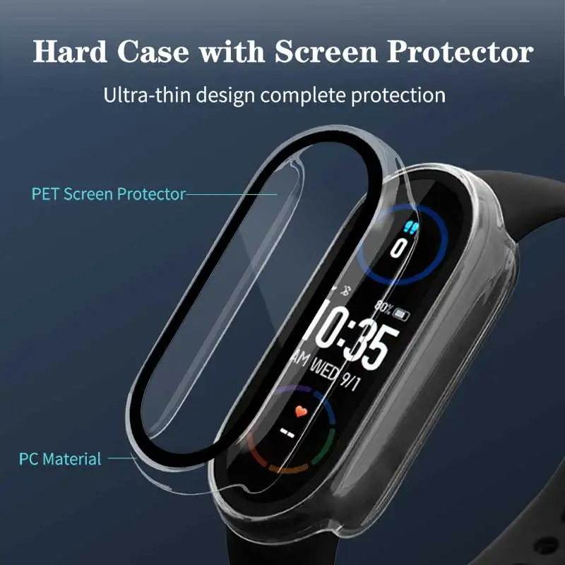 Vidro temperado + capa para pc - Smartwatch Watch Accessories For Women avaliação e preço