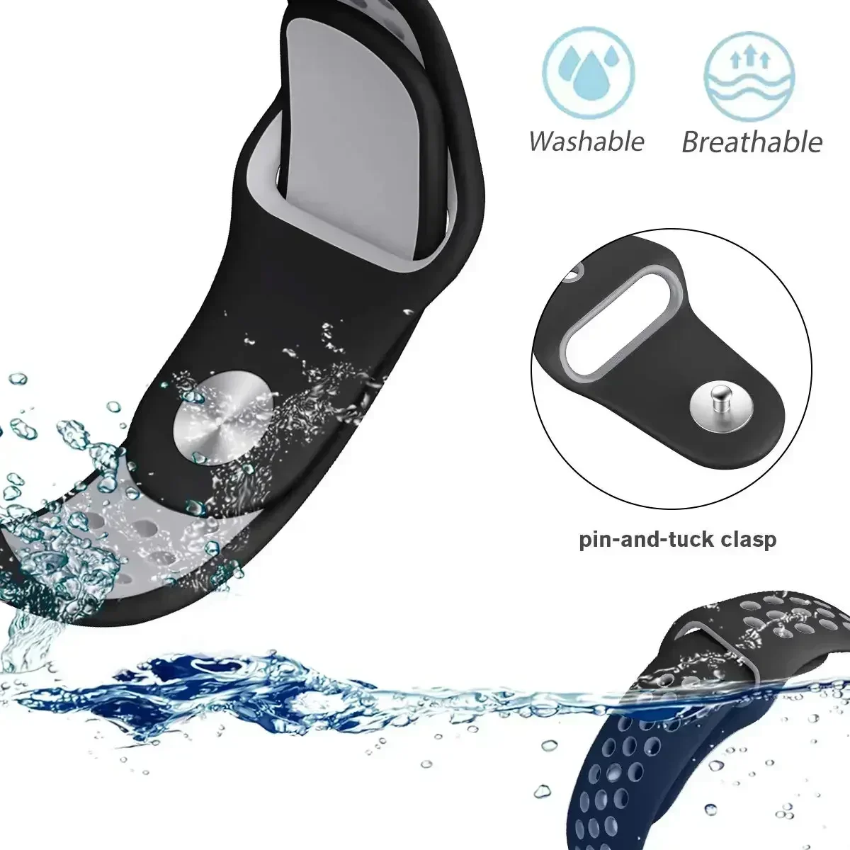 Pulseira respirável de dois to - Motorola Smartwatch Accessories avaliação e preço