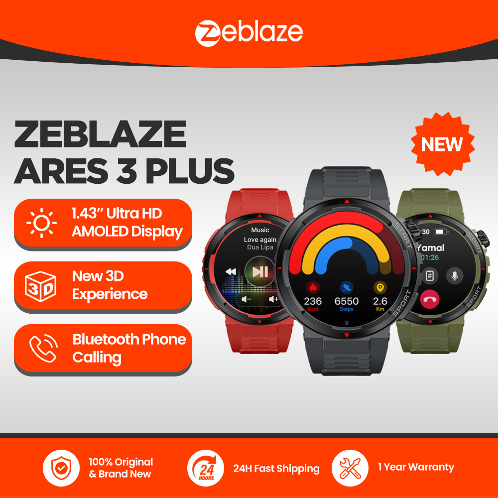 Novo zeblaze ares 3 plus 1.43  - Smartwatch Faces avaliação e preço