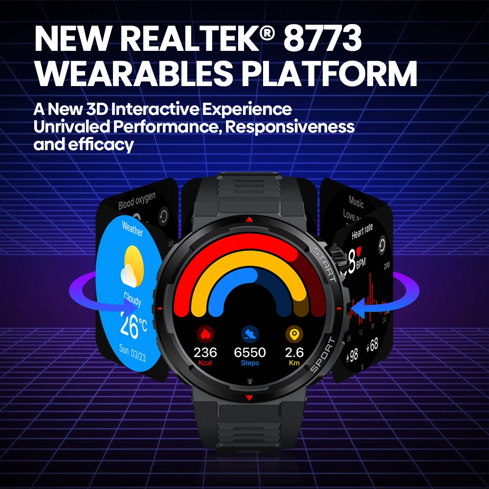 Novo zeblaze ares 3 plus 1.43  - Smartwatch Faces avaliação e preço