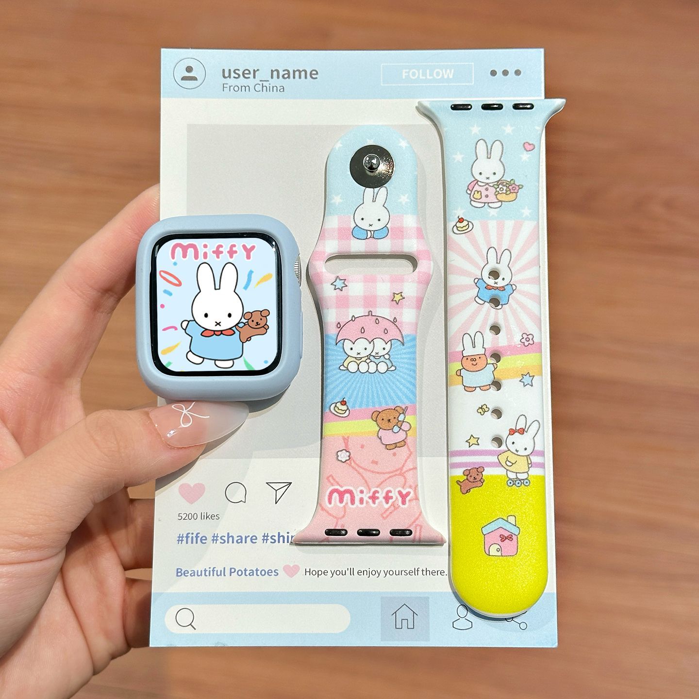 Pulseira de Silicone Miffy Cor - Silicone Band Replacement avaliação e preço