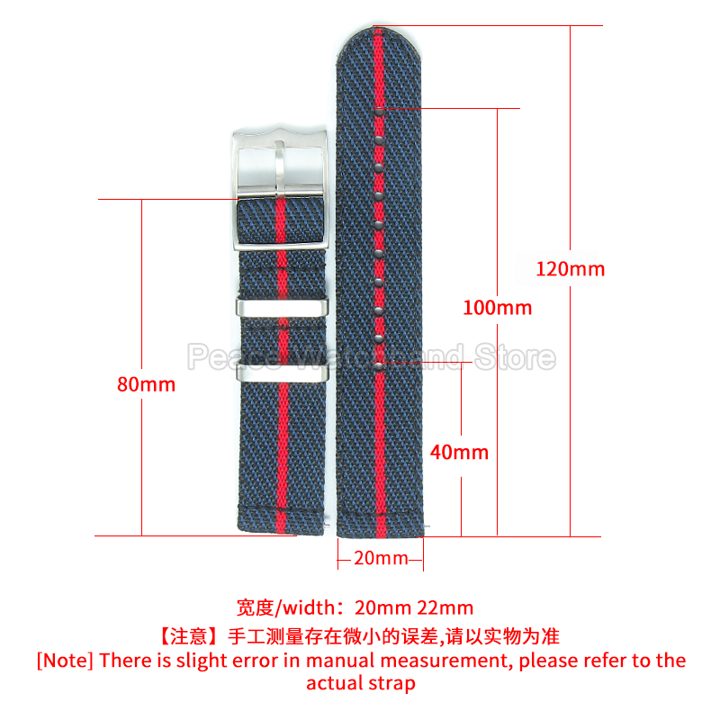 Pulseira de nylon cáqui azul v - Nylon Nato Strap avaliação e preço