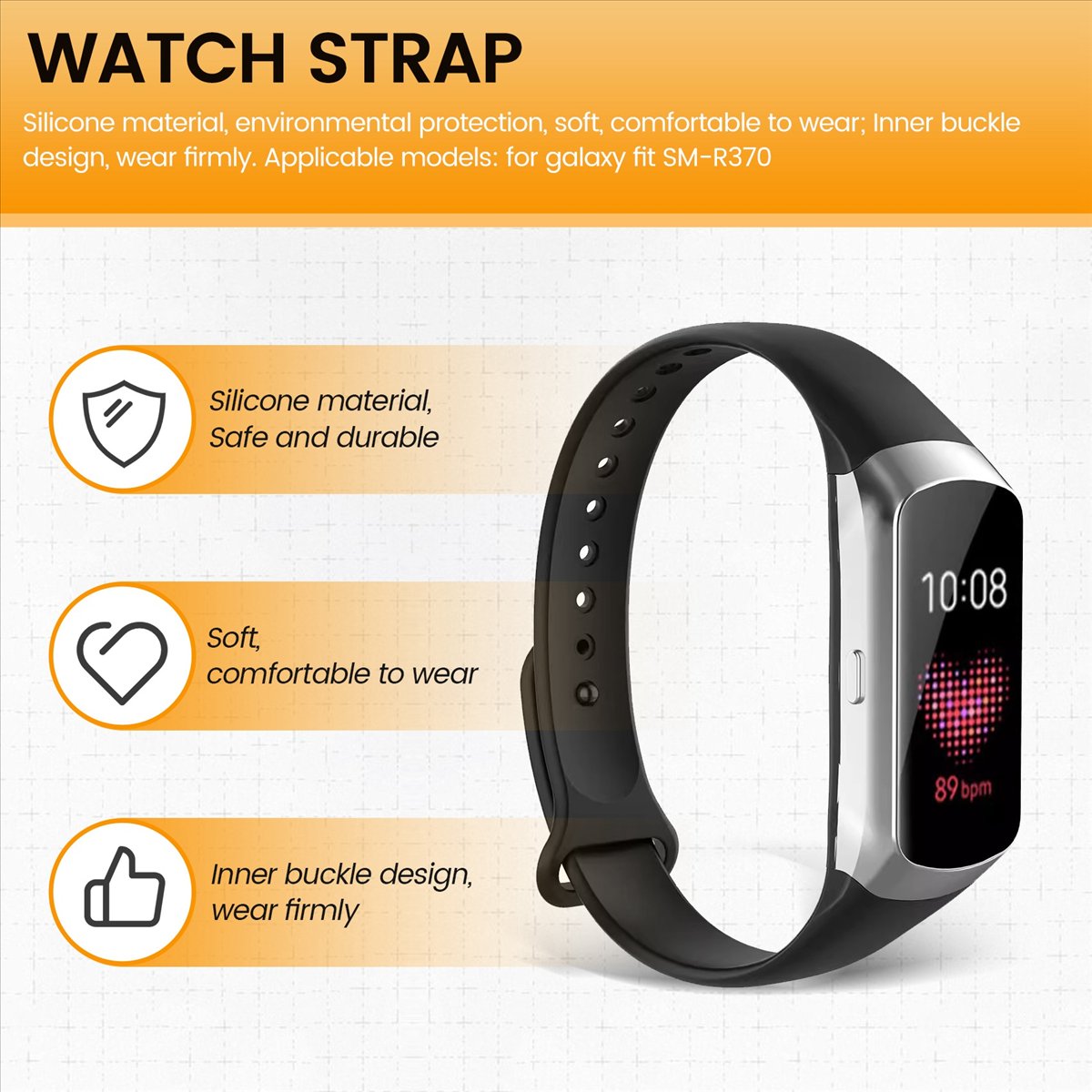 Pulseira de Relógio Esportiva  - Silicone Band Replacement avaliação e preço